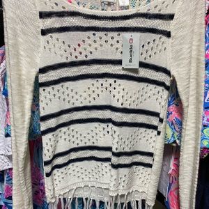 NWT Daytrip sweater with fringe/embroidery XS